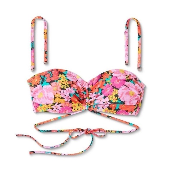 NWOT Shade & Shore Floral Bikini Top 36D - Picture 1 of 6
